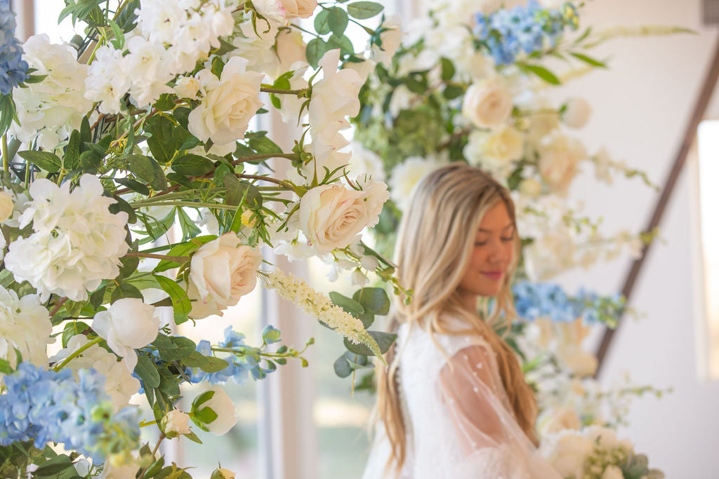 The Something Blue Floral Pillars