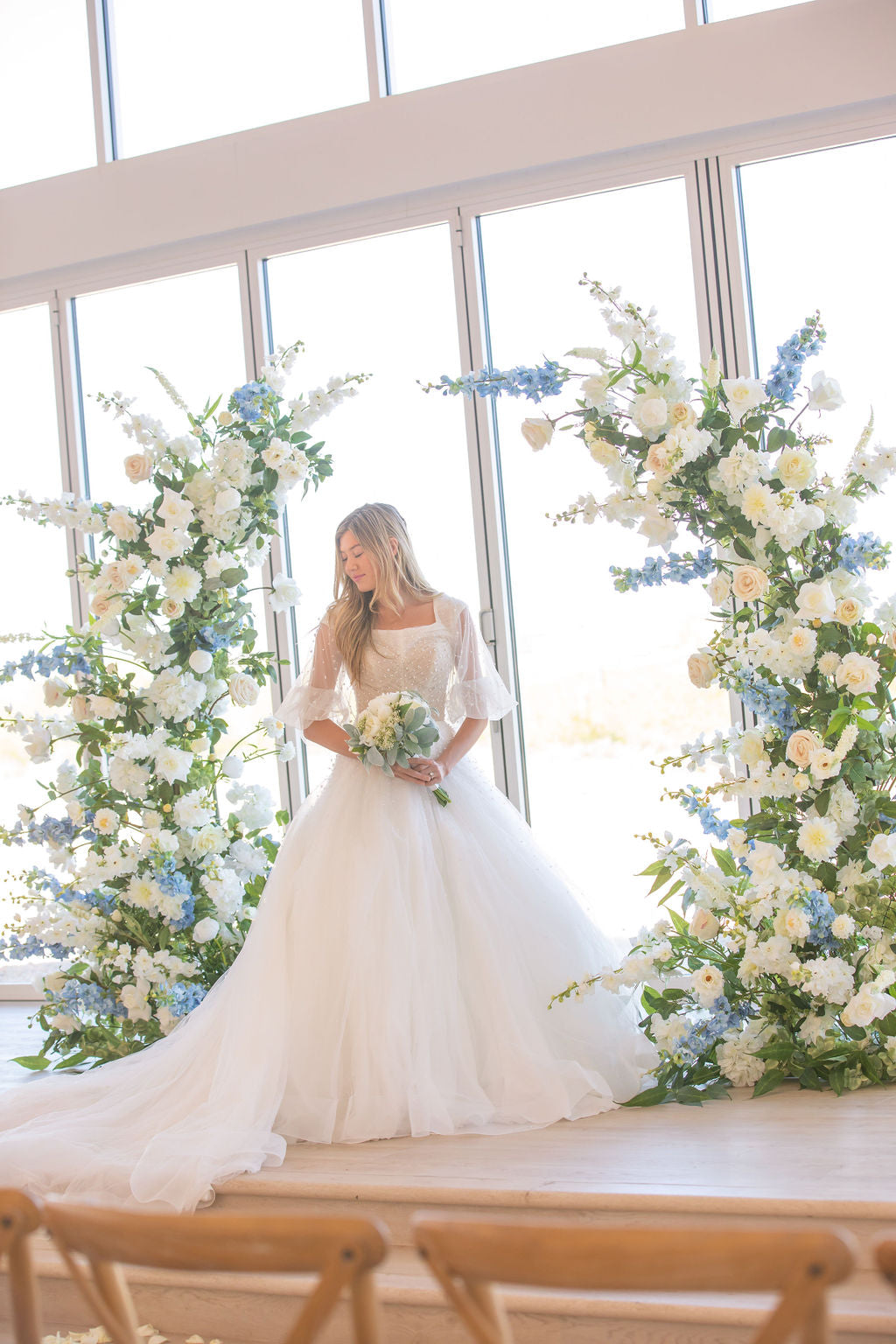 The Something Blue Floral Pillars