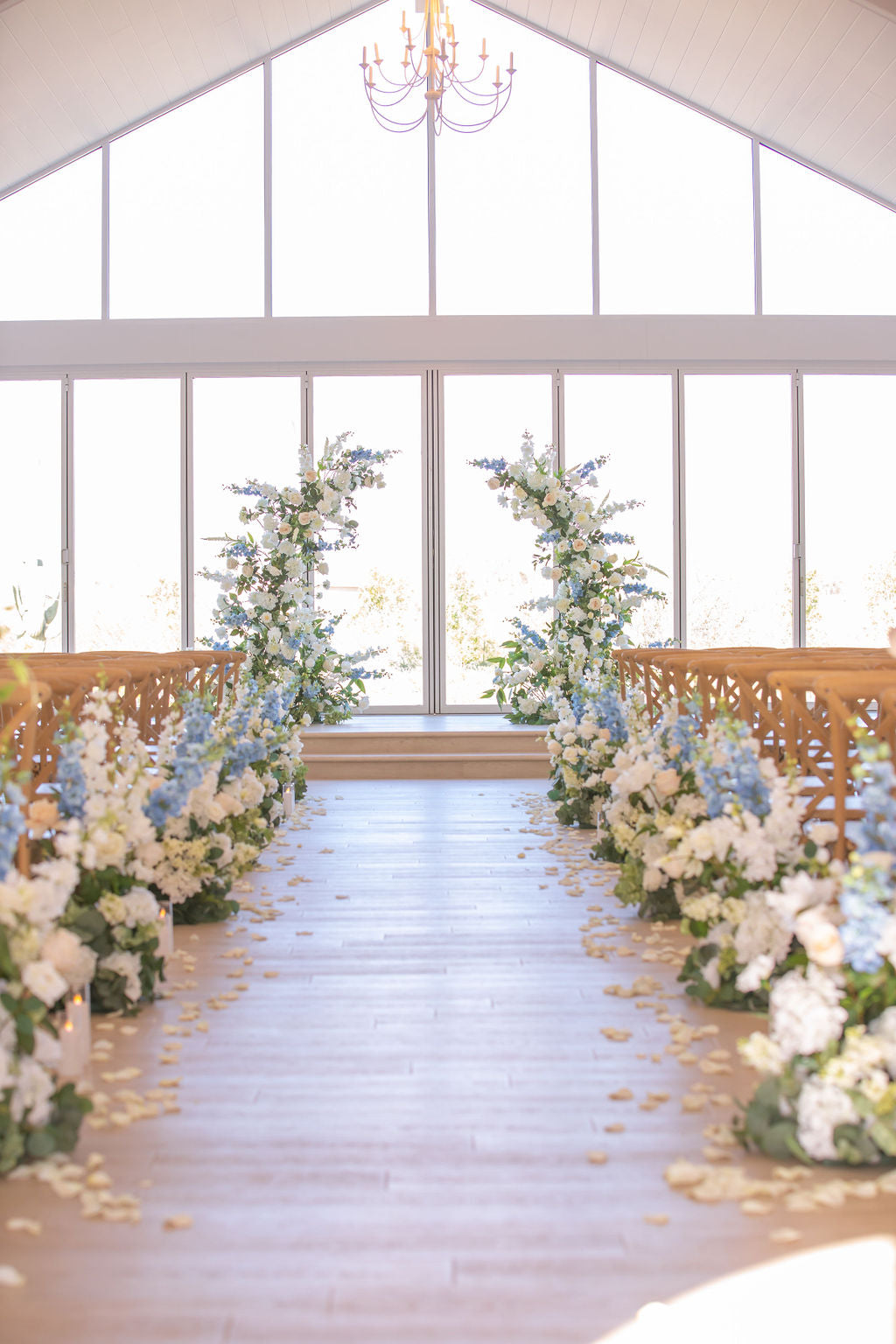 The Something Blue Floral Pillars