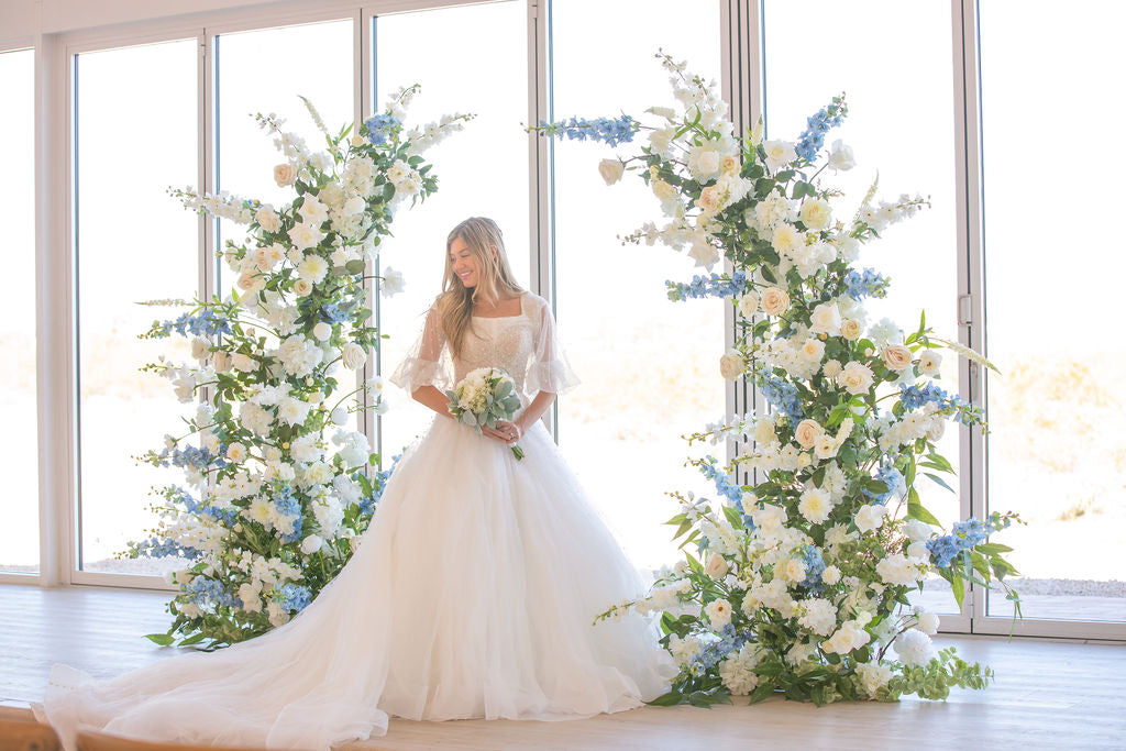 The Something Blue Floral Pillars